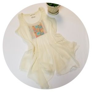 Matilda Jane Palisades Sheer Sleeveless Top Small